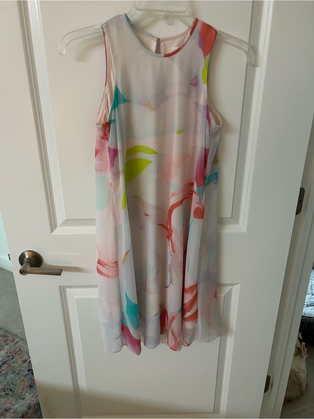 Calvin Klein woman’s Multicolor Watercolor Swing Dress